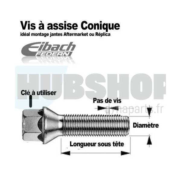 Vis Assise conique 60° Eibach M14x1,25