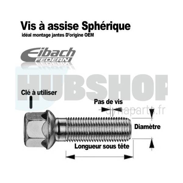 Vis Assise sphérique Eibach M12x1,5