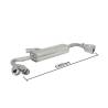 Rear silencer Ragazzon for AUDI TT 8J Coupe (08/2006 - Today) 50.0221.65