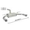 Rear silencer Ragazzon for BMW 4 Series (F32/F33/F36) (2014 - Today) 50.0442.60
