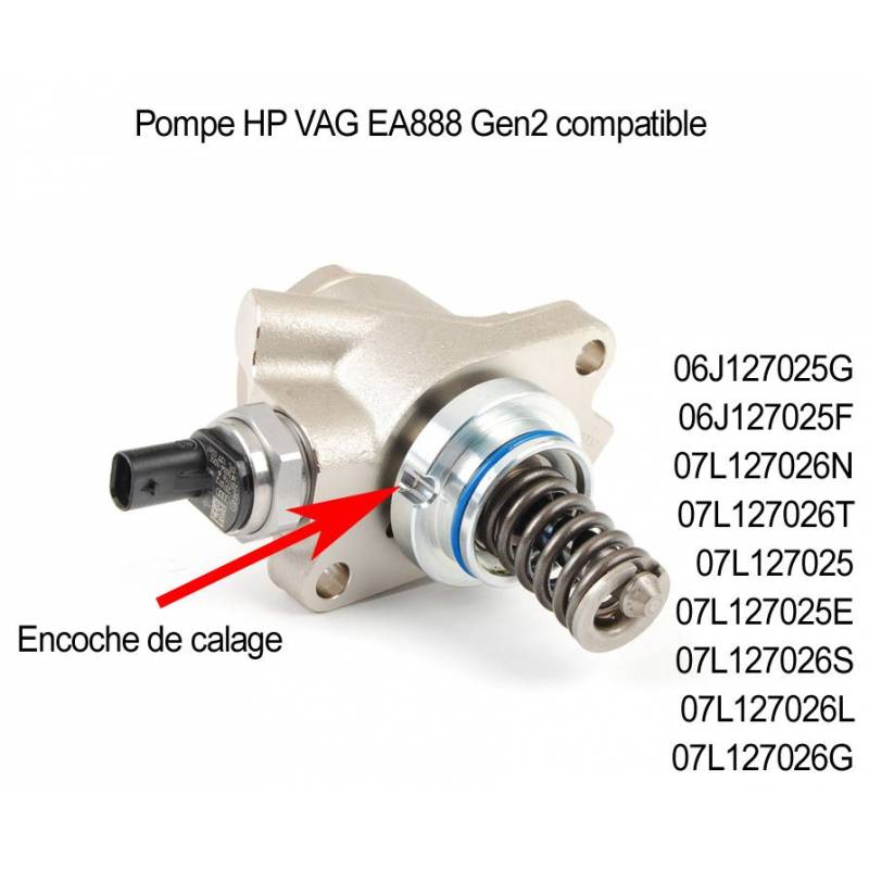 Kit upgrade HPFP piston pompe essence Dynaparts pour moteurs VAG