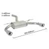 Rear silencer Ragazzon for BMW 3 Series Gran Turismo (F34) (03/2013 - Today) 50.0881.60