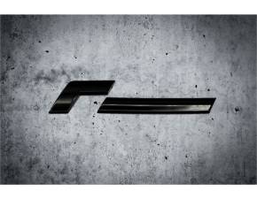 Badges de coffre Racingline Noir ou Chrome, au choix.