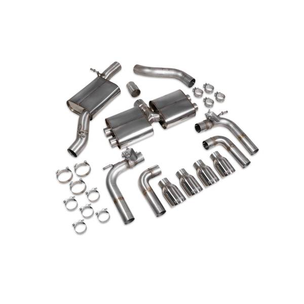 Resonated cat/gpf-back system (valved) Scorpion for Audi S3 Saloon 8V