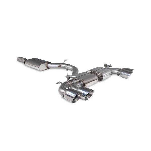 Resonated cat/gpf back system (valved) Scorpion for Audi S3 8Y Sportback