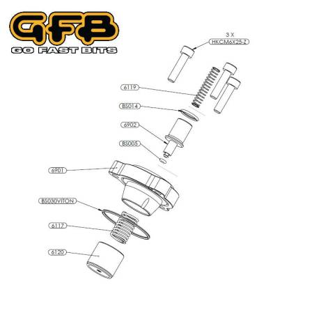 Spring piston valve GFB 6117