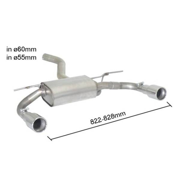 Rear silencer Ragazzon for BMW 3 Series Gran Turismo (F34) (03/2013 - Today) 50.0881.05