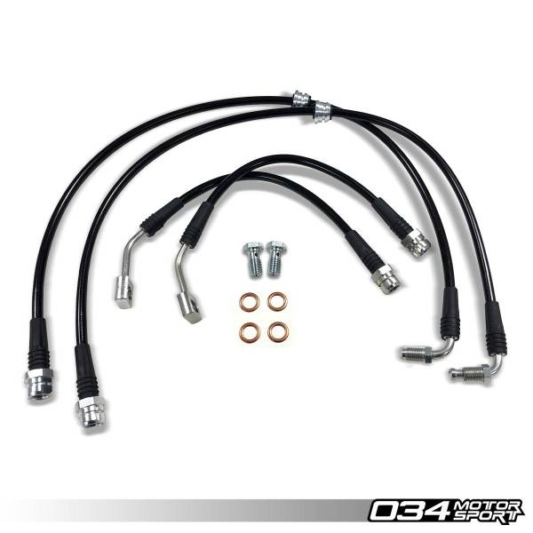 Kit latiguillos de freno trenzados en acero inoxidable, 8S/8V.5 Audi TT RS y RS3