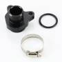 Alloy cooling radiator connector for BMW N54