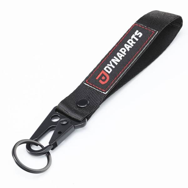 Portachiavi Dynaparts in nylon intrecciato, logo ricamato