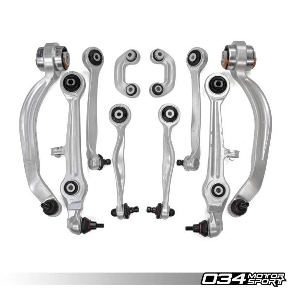034Motorsport Density Line Complete Control Arm Kit – Audi A4/S4 B5, A6 C5, Volkswagen Passat B5 (Steel Pivot)