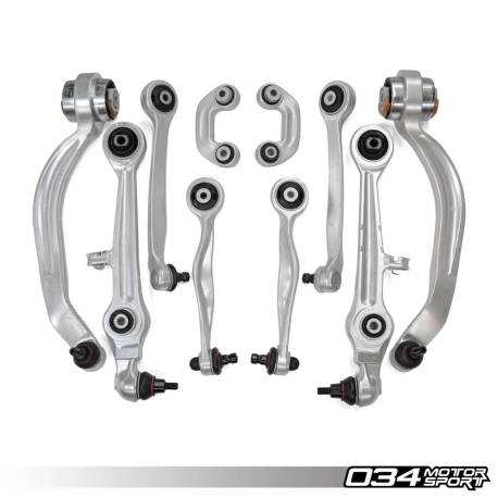 034Motorsport Density Line Complete Control Arm Kit – Audi A4/S4 B5, A6 C5, Volkswagen Passat B5 (Steel Pivot)
