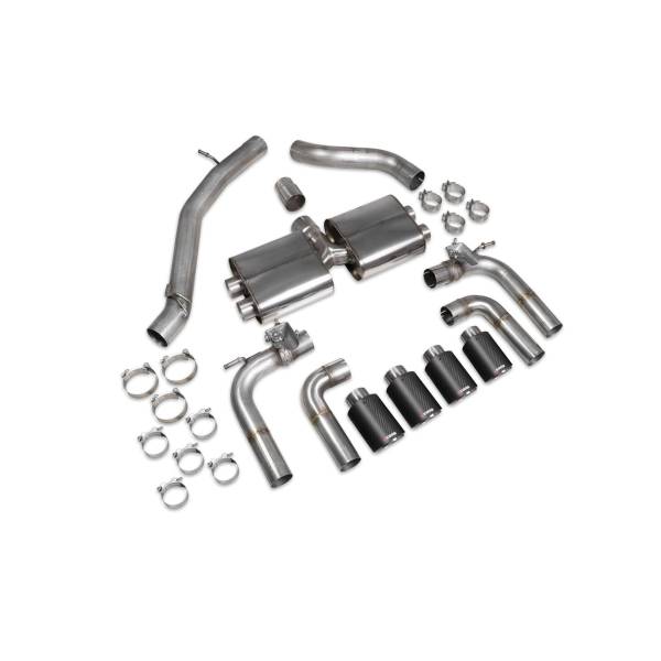 Non-res cat/gpf-back system (valved) Scorpion for Audi S3 Saloon 8V