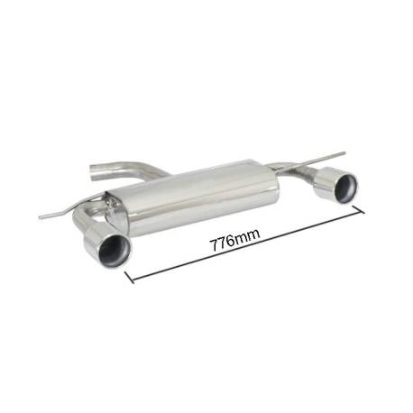 Rear silencer Ragazzon for VOLKSWAGEN Scirocco (13) (08/2008 - Today) 50.0262.06
