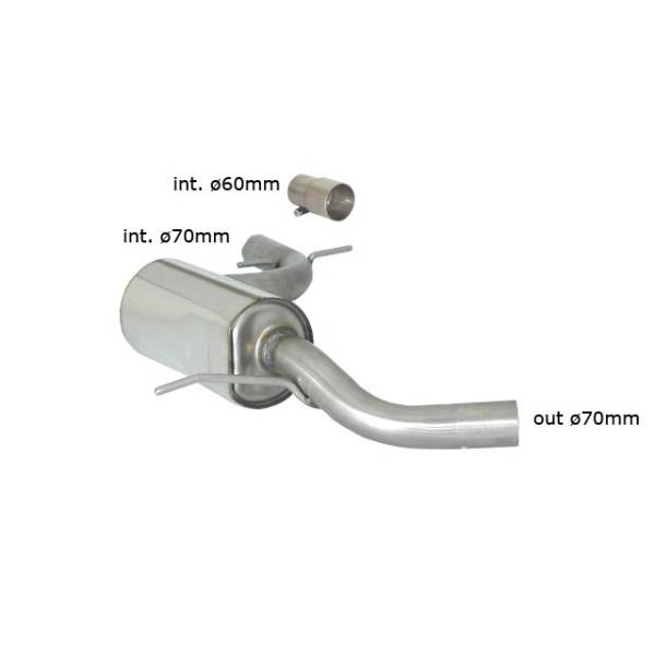 Intermediate silencer Ragazzon for VOLKSWAGEN Golf VI (10/2008 - 11/2012) 57.0073.00
