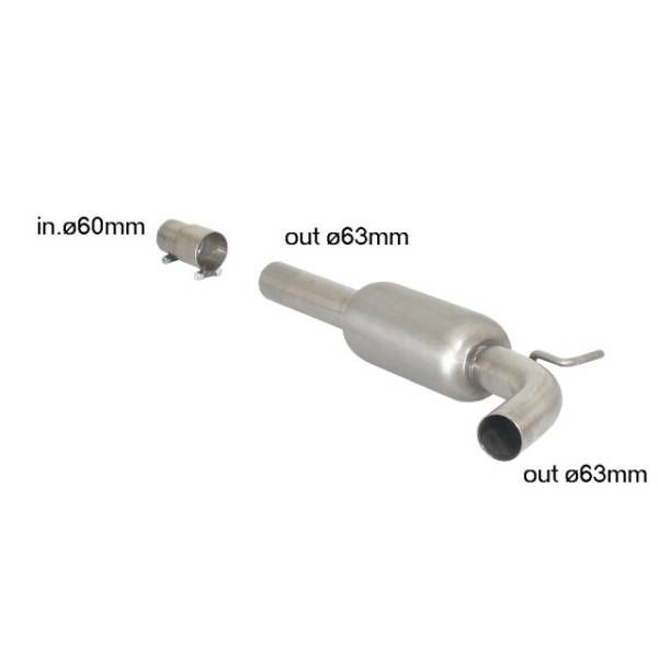 Silenciador intermedio Ragazzon para VOLKSWAGEN Polo IX (6R) (09/2009 - Actualidad) 57.0084.00