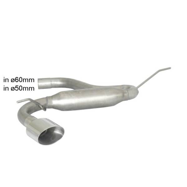Rear silencer Ragazzon for AUDI A3 (8V) (04/2012 - Today) 50.0491.12