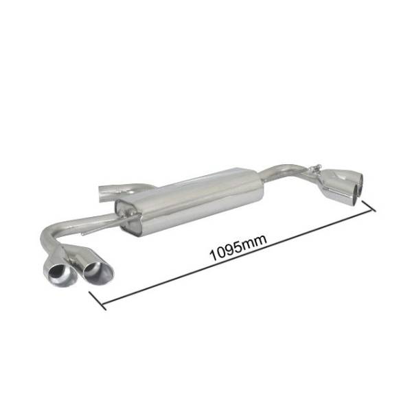 Rear silencer Ragazzon for AUDI TT 8J Coupe (08/2006 - Today) 50.0221.65