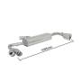 Rear silencer Ragazzon for AUDI TT 8J Coupe (08/2006 - Today) 50.0221.65