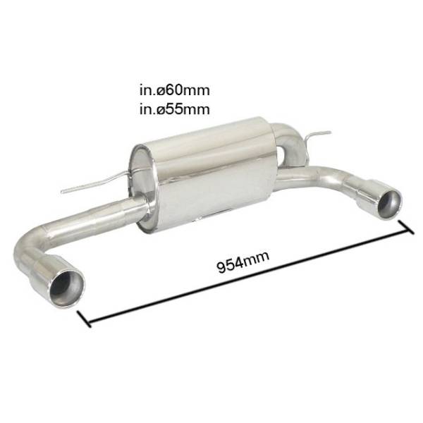 Rear silencer Ragazzon for BMW Series 1 (F20/F21) (07/2011 - Today) 50.0410.05