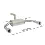 Rear silencer Ragazzon for BMW 3 Series (F30) Berlin (11/2011 - Today) 50.0727.05