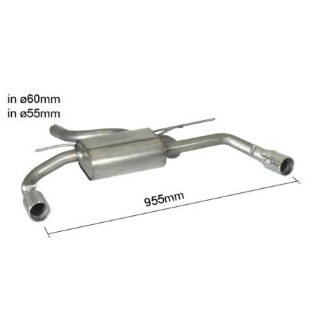 Rear silencer Ragazzon for BMW 3 Series (F30) Berlin (11/2011 - Today) 50.0462.04