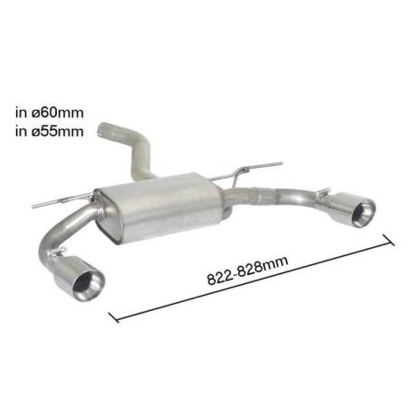 Silenziatore posteriore Ragazzon per BMW Serie 3 Gran Turismo (F34) (dal 03/2013 a oggi) 50.0881.60
