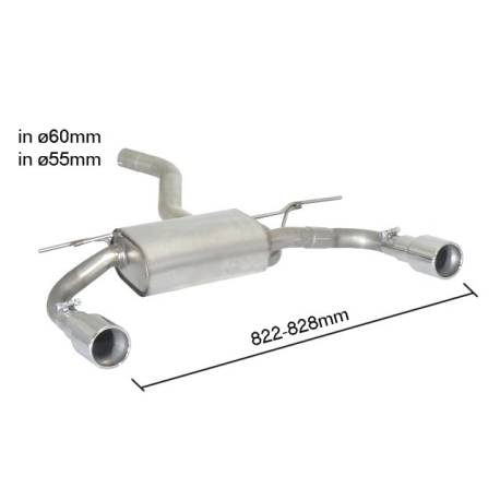 Rear silencer Ragazzon for BMW 4 Series (F32/F33/F36) (2014 - Today) 50.0442.05