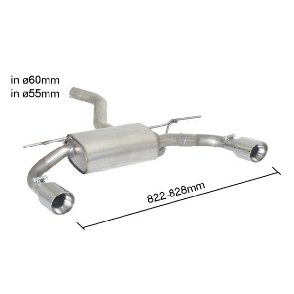 Rear silencer Ragazzon for BMW 4 Series (F32/F33/F36) (2014 - Today) 50.0442.60