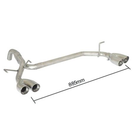 Rear silencer Ragazzon for FIAT 500 (07/2012 - Today) 50.0344.56