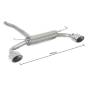 Rear silencer Ragazzon for FIAT 500X (11/2014 - Today) 50.0741.12