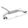 Rear silencer Ragazzon for FIAT 500X (11/2014 - Today) 50.0741.25
