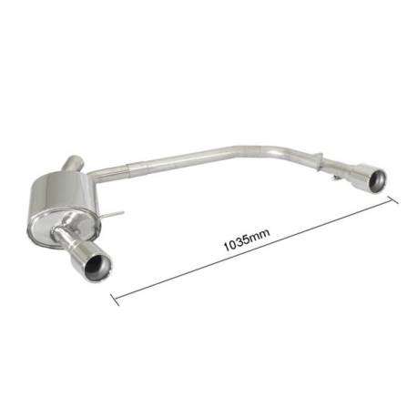 Rear silencer Ragazzon for FORD S-Max (04/2006 - Today) 50.0327.05