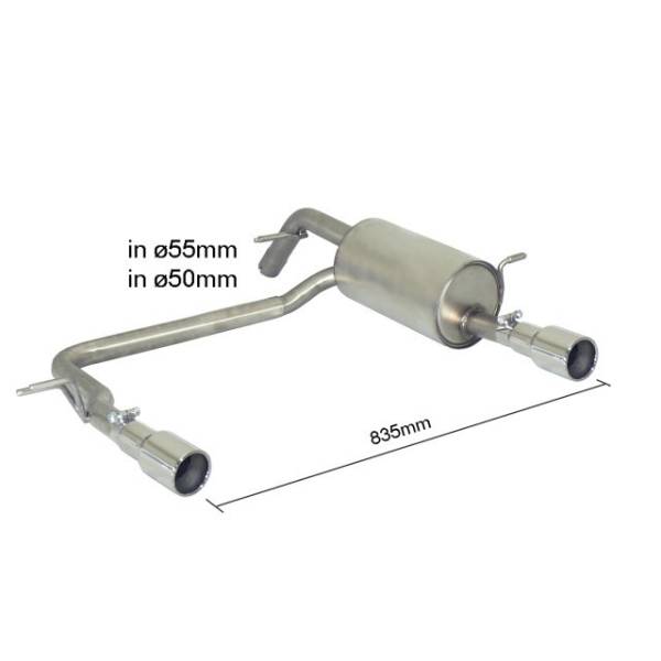 Rear silencer Ragazzon for PEUGEOT 208 (03/2012 - Today) 50.0453.05