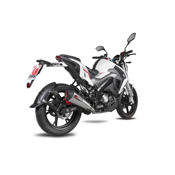 Línea de escape completa Serket Taper Scorpion Keeway RKF 125 Euro 4 año modelo 2019 - 2021
