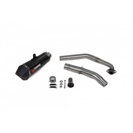 Línea completa Serket Taper Scorpion Yamaha MT-125 Euro 5 2021 - 2022