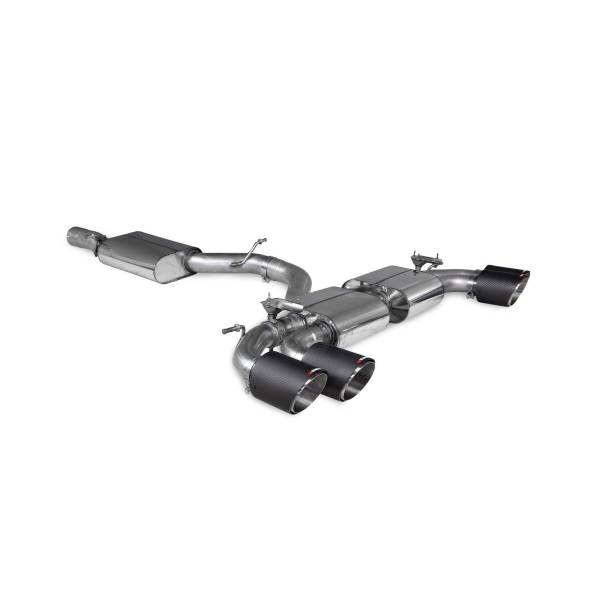 Escape cat-back con silenciador intermedio (con válvulas) Scorpion para Audi S3 8Y Sportback