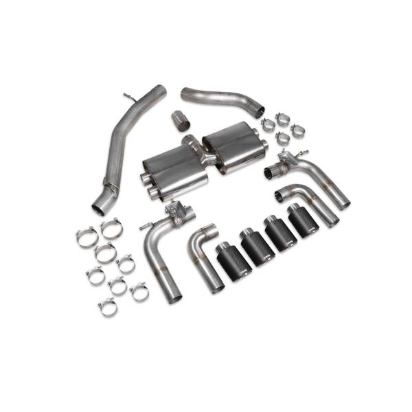 Scarico cat-back senza silenziatore centrale (con valvole) Scorpion per Audi S3 Saloon 8V