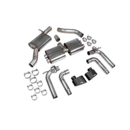 Resonated cat/gpf-back system (valved) Scorpion for Audi S3 Saloon 8V
