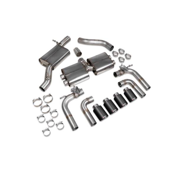 Scarico cat-back senza silenziatore centrale (con valvole) Scorpion per Audi S3 Saloon 8V