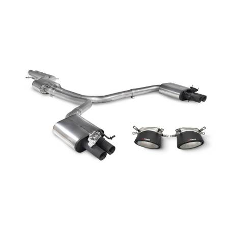 Demi ligne sans intermédiaire & embouts Scorpion pour Audi RS6 Avant C7
