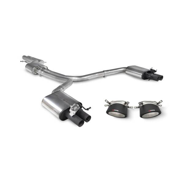 Demi ligne sans intermédiaire & embouts Scorpion pour Audi RS7 C7