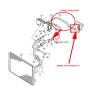 EGR delete cooling radiator connector for 2,0TDI IP engine