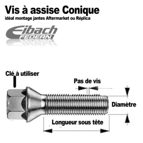Vis Assise conique 60° Eibach M14x1,25