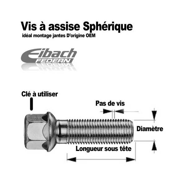 Vis Assise sphérique Eibach M14x1,5